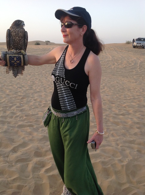 Alyssa J. Montgomery in desert in Dubai